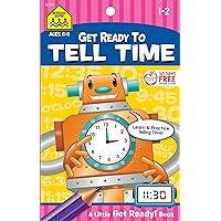 School Zone - Tell Time Workbook - Ages 6 to 8, 1st Grade, 2nd Grade, Telling Time, Digital, Analog, Clock, and More (School Zone Little Get Ready!™ Book Series) School Zone - Tell Time Workbook - Ages 6 to 8, 1st Grade, 2nd Grade, Telling Time, Digital, Analog, Clock, and More (School Zone Little Get Ready!™ Book Series) Paperback