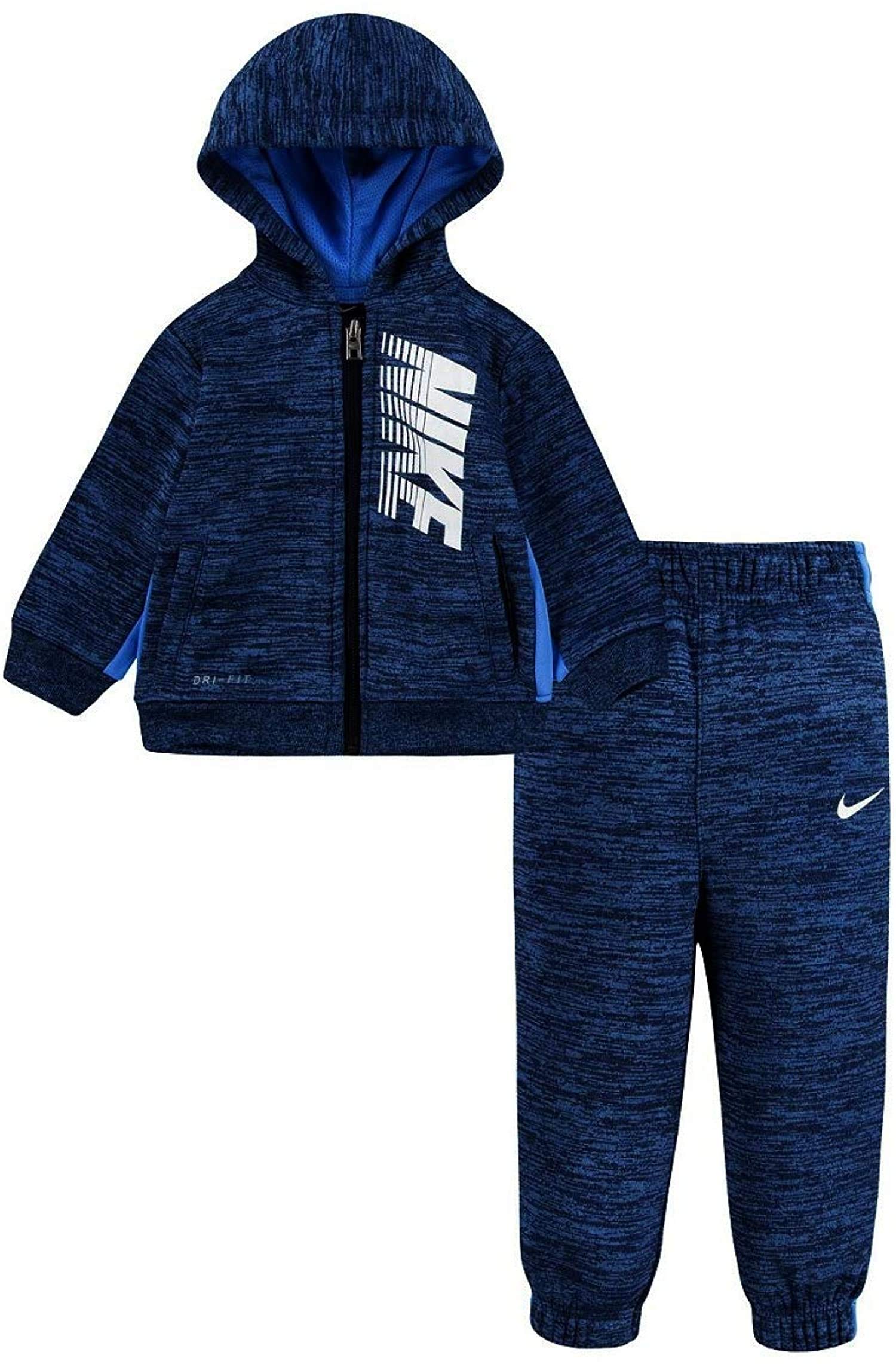 Nike Baby Boy's Heather Therma Zip-Up Hoodie and Pants Two-Piece Set (Toddler)