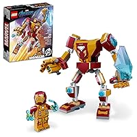 LEGO Marvel Iron Man Mech Armor 76203 Building Kit; Collectible Mech and Minifigure for Iron Man Fans Aged 7+ (130 Pieces)