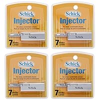 Schick Injector Blades, 7-Count Boxes (Pack of 4)