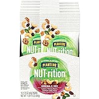 PLANTERS NUTRITION Omega-3 Nut Mix with Cashews, Walnuts, Raisins, Cinnamon Apple Pieces & Sea Salt (Pack of 10)