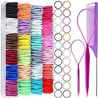 YGDZ 312PCS Elastic Hair Tie 24 Colors Small Ponytail Holder, 2cm Hair Bands for Girls, Hair Accessories for Toddlers Baby Kids, for Christmas Gift