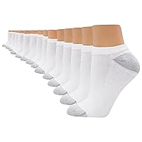 Hanes womens Value, No Show Soft Moisture-wicking Socks, Available in 10 and 14-packs