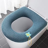 Universal Toilet Cushion Cushion Four Seasons Thickened Toilet Cover Toilet seat Thickenedhandletype-stuffyblue