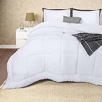Utopia Bedding King/California King Size Comforter Set with 2 Pillow Shams - Bedding Comforter Sets - Down Alternative White Comforter - Soft and Comfortable - Machine Washable