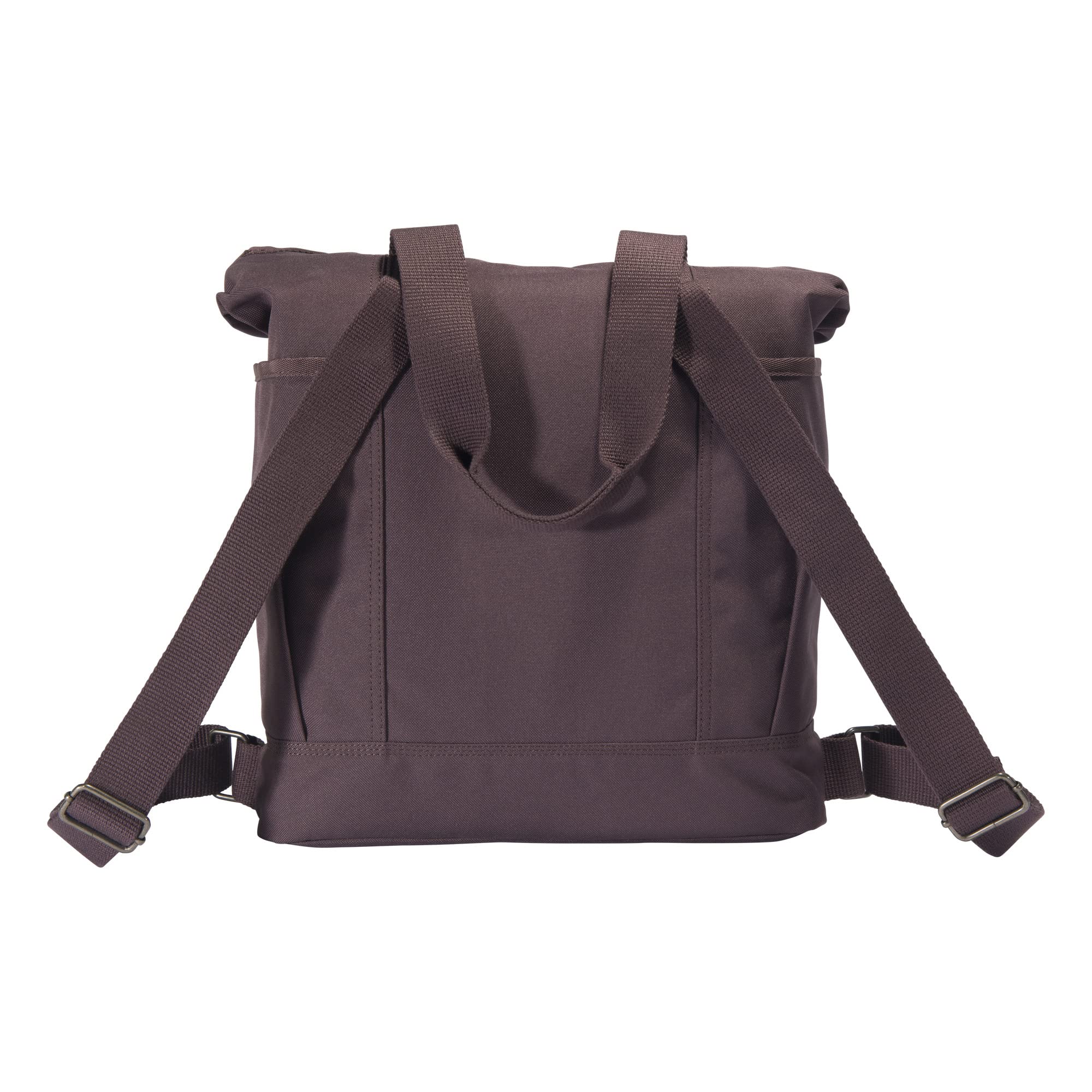 Carhartt Convertible, Durable Tote Bag with Adjustable Backpack Straps and Laptop Sleeve, Wine, One Size