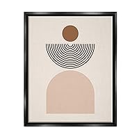 Arched Geometric Shapes Framed Floater Canvas Wall Art by LSR Design Studio