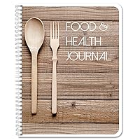BookFactory Food and Health Journal/Food Diary/Fitness Journal Notebook, 186 Pages - 8 1/2