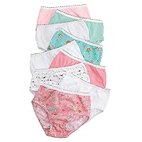 Hanes Girls' No Ride Up Cotton Colored Briefs 9-Pack