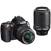 Nikon D40X DSLR Camera with 18-55mm f/3.5-5.6G ED II AF-S DX and 55-200mm f/4.5-5.6G ED AF-S DX Zoom-Nikkor Lens