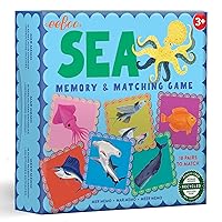Sea Little Square Memory & Matching Game, Developmental and Educational Fun, Builds Recognition and Memory Skills, for Ages 3 and up