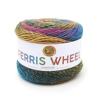 Lion Brand Yarn Ferris Wheel Yarn, Multicolor Yarn for Knitting, Crocheting, and Crafts, 1-Pack, Summer Day