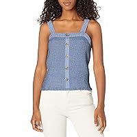 A. Byer Women's Button Front Smocked Top (Junior's)
