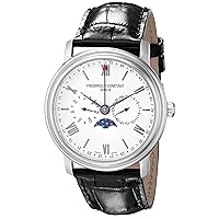 Frederique Constant Men's FC270SW4P6 Business Time Analog Display Swiss Quartz Black Watch