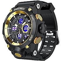 Mens Sports Wrist Watches Analog Digital Tactical Military Watch Waterproof Gold Watches for Men