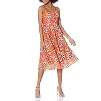 Dress the Population Women's Maren Fit and Flare Midi Dress