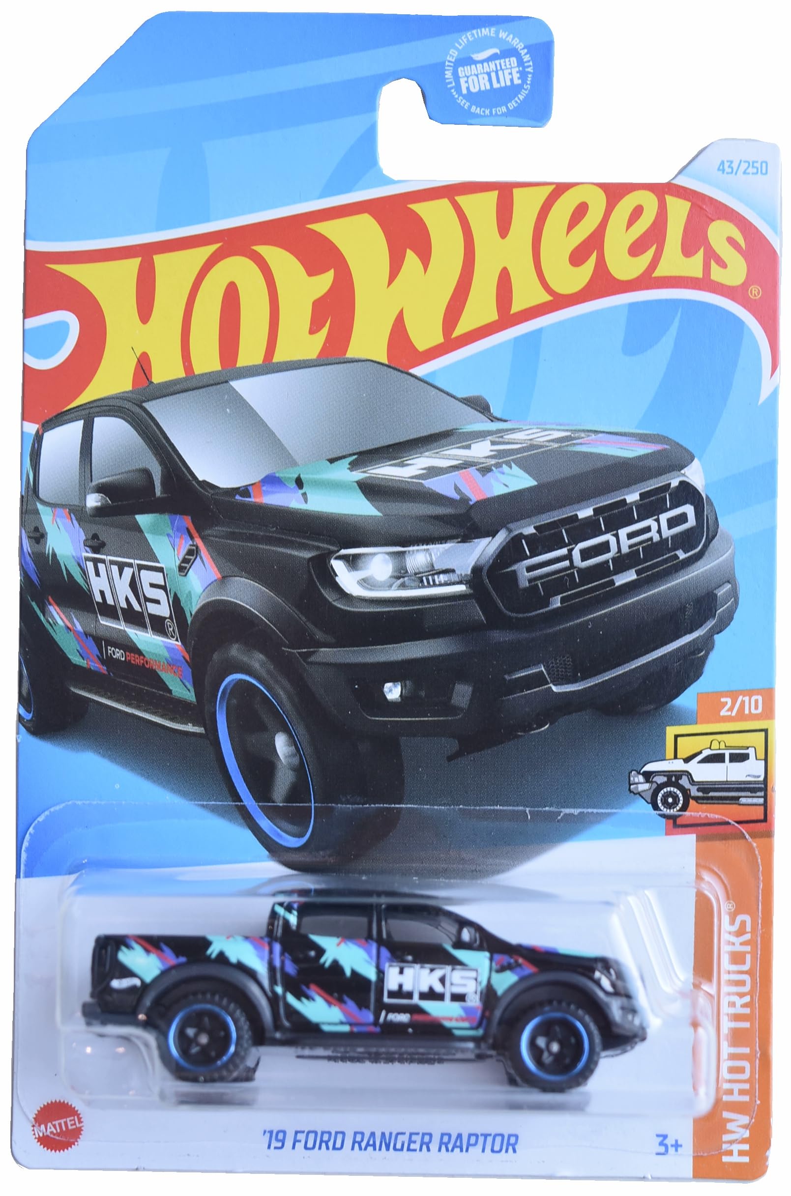 Hot Wheels '19 Ford Ranger Raptor, HW Hot Trucks 2/10 [Black] 43/250