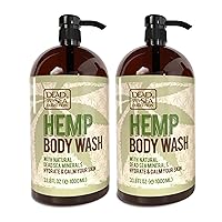 Hemp Body Wash for Women and Men - with Natural Sea Minerals and Hamp Oil - Cleanses and Moisturizes Skin - Pack of 2 (67.6 fl. oz)