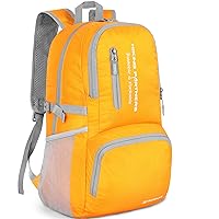 ZOMAKE Lightweight Packable Backpack - 35L Light Foldable Hiking Backpacks Water Resistant Collapsible Daypack for Travel(Yellow New)