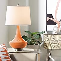 Color + Plus Celosia Orange Gillan Glass Table Lamp