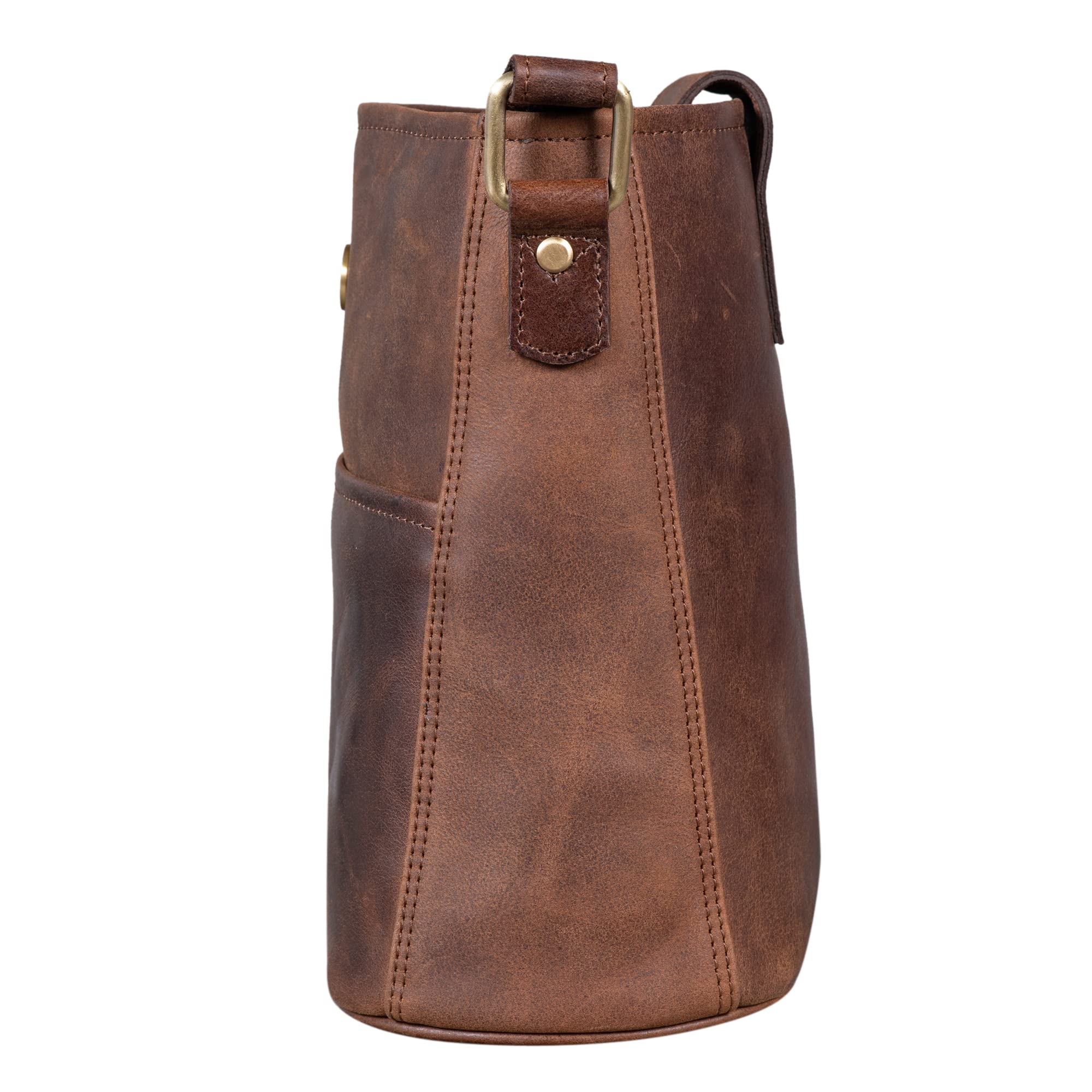 LEABAGS Athens Shoulder Bag I Genuine Leather I Ladies Handbag I Vintage Look I Shoulder Bag I Shopper I Multi Bag