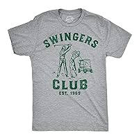 Mens Swingers Club Funny T Shirts Sarcastic Golfing Graphic Tee for Men