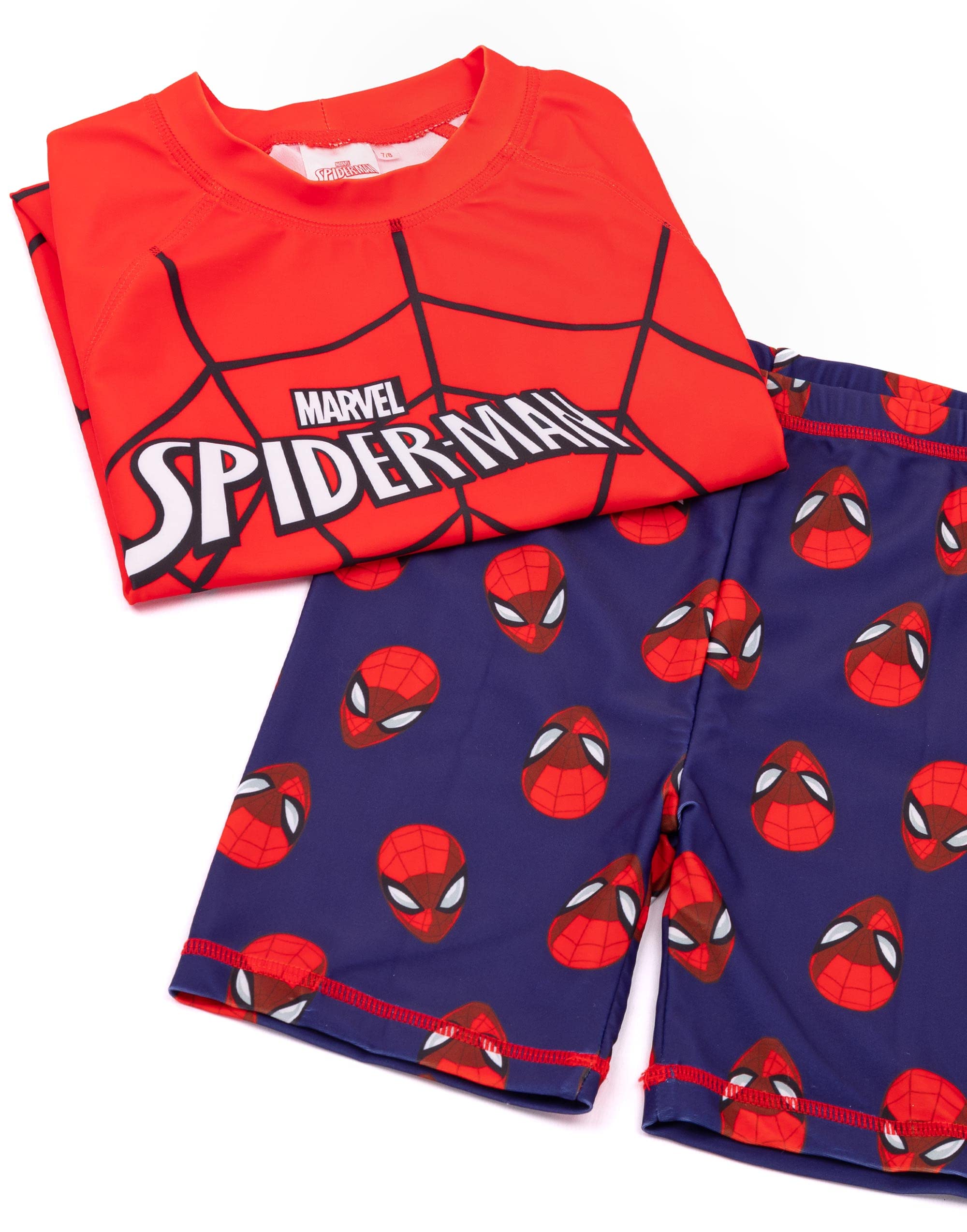 Marvel Spider-Man Swimsuit Boys Kids Two Piece Top Shorts Swim Set