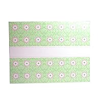 Set of 120 Green and Pink Floral Thank you Notes/Print-your-own Fold over cards with envelopes