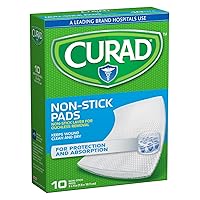 Curad Medium Non-Stick Pads, 10 Count, Pack of 3