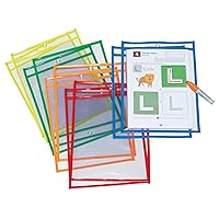 Pacon PACAC9869 Dry-Erase Pocket 10-Inch Wx13-1/2-Inch H 10/ST Assorted