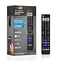 UltraPro One Touch Instant Pairing Replacement Remote Pre-Programmed for Samsung, Sony, LG, Vizio, Roku TV 2 Device 80829