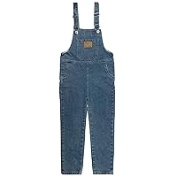 KIDSCOOL SPACE Girls Overalls, Little Big Girls Casual Soft Denim Pants Jumpsuit