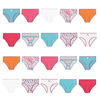 Hanes Girls and Toddler Underwear, Cotton Knit Tagless Brief, Hipster, and Bikini Panties, Multipack (Colors May Vary)