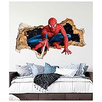 Spiderman Wall Decal for Boys Room Decor. Superhero Vinyl Sticker Murals. Spiderman Decor for Nursery Playroom. Peel and Stick ND457 (28