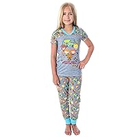 INTIMO Scooby-Doo Girls' Pajamas Chibi Characters Mystery Machine Shirt And Pants Kids Pjs Pajama Set