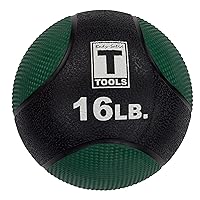 Body-Solid Rubber Medicine Ball - Superior Grip, Textured Surface, Adjustable Air Pressure Fitness Balls - Ideal for Cardio and Core Exercise in Home & Gym Workouts