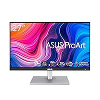 ASUS ProArt Display PA279CV 27” 4K HDR UHD (3840 x 2160) Monitor, IPS, 100% sRGB/Rec. 709, ΔE < 2, USB-C DisplayPort HDMI USB hub, Calman Verified, Compatible With Laptop & Mac Monitor,BLACK