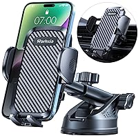 3-in-1 Phone Mount for Car [2024 Most Stable and Flexible Suction Cup] Vent Dashboard Windshield Cell Phone Holder Car Fit for iPhone 15 14 13 12 Pro Max Samsung S23 S22 S21 All Phone
