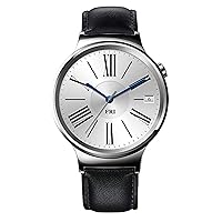Huawei 55020533 Watch Stainless Steel with Black Suture Leather Strap (U.S. Warranty)