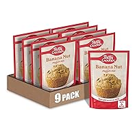 Betty Crocker Banana Nut Muffin Mix, Made With Walnuts, 6.4 oz. (Pack of 9)
