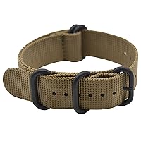 Watch Band with Ballistic Nylon Material Strap and High-End Black Buckle (Matte Finish Buckle)