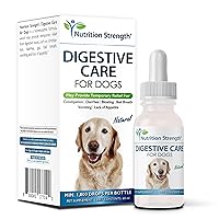 Digestive Care for Dogs, Natural Constipation Relief for Dogs and Puppies & Support for Diarrhea, Bloating, Bad Breath, Vomiting, Lack of Appetite, 60 Milliliters