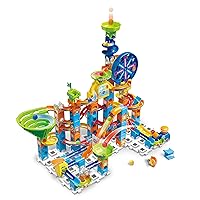 VTech Marble Rush Adventure Set, Construction Toys for Kids with 10 Marbles and 128 Building Pieces, Electronic Track Set for Boys and Girls, Colour-Coded Building Toy with Music and Sound, 4 Years +