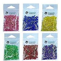 Buttons Galore Crystalz AB Rhinestones for Crafts Scrapbooking Jewelry - 2400 Gems - Bright Colors