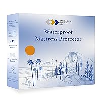 California Design Den Premium Waterproof Mattress Protector for Full Size Bed - Soft, Cooling, Noiseless, Machine Washable, Fitted Mattress Cover with Deep Pockets to Fit 8-20 inch Mattress