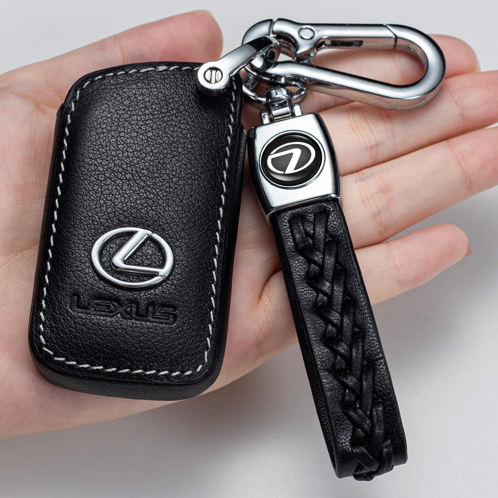 Leather Key Case Key fob Holder,Key fob Cover Replacement for 2013-2021  Lexus ES300h ES350 GS350 GS450h IS200t IS300 IS350 LX570 NX200t NX300h  RC350