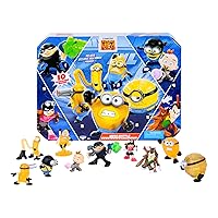 Minions Despicable Me 4 - Mega Battle Countdown Calendar | 10 surprises inside in the form of Mini Minion figures and other characters | Detailed 2inch collectible toy figures, including exclusive figures