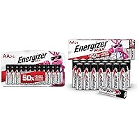 Energizer AA Batteries and AAA Batteries, 24 Max AA and 24 Max AAA Batteries Variety Pack, 48 Count