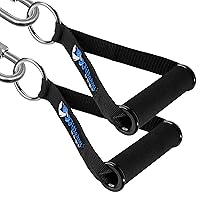 Heavy Duty Exercise Handles for Gym Cable Machine Attachment & Resistance Bands Workout Equipment - Compatible with Bowflex, Total Gym, Weider Home Gym LAT Pulldown