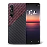Ultra Thin and Lightweight Aramid Carbon Fiber Case for Sony Xperia 1 V (Red Black)